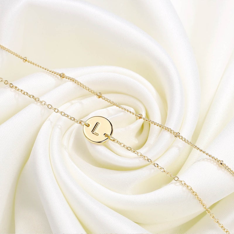 MONOZO Initial Charm Bracelets for Women, Dainty 14K Gold Filled R letter Initial Bracelet Women Disc Monogram Bracelet Jewelry Gifts for Birthday Valentines Thanksgiving Christmas Anniversary - Image 5